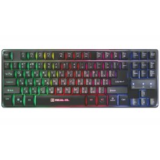 Клавіатура REAL-EL Gaming 8710 TKL Backlit Ukr Black