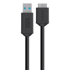 Кабель Belkin USB - micro USB Type-B V3.0 (M/M), 5 Gbps, 0.9 м, Black (F3U166bt03-BLK)