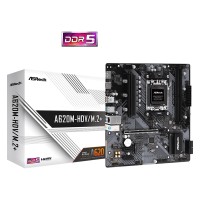 ASRock A620M-HDV/M.2+ (AM5/A620, 2*DDR5, PCIex16, DP/HDMI, 2xSATAІІІ, 2xM.2, GLan, 8ch, mATX)