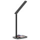 LED лампа настільна Media-Tech MT221K, WIRELESS CHARGING LAMP, 2 кольори світла, 9 рівнів яскравості, сенсорне керування