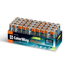 Батарейка ColorWay Alkaline Power AA/LR06 Colour Box 40шт