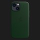 Оригінальний чохол Apple Leather Case with MagSafe для iPhone 13 mini (Sequoia Green) (MM0J3)