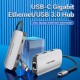 Хаб USB 3.1 Type-C -> 3хUSB 3.0/RJ45 Gigabit/PD 100W 5-in-1 Vention