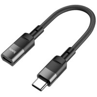 Адаптер Hoco U107 USB Type-C - Lightning (M/F), 0.1 м, Black (U107CLB)