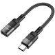 Адаптер Hoco U107 USB Type-C - Lightning (M/F), 0.1 м, Black (U107CLB)