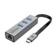 Концентратор USB Promate GigaHub USB-C Grey (gigahub-c.grey)