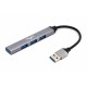 Концентратор USB Frime (1х3.0&3x2.0) Silver (FH-20050)