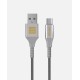 Кабель Luxe Cube Armored USB - USB Type-C, 1 м, сірий (8886668688949)