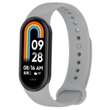 Силіконовий ремінець BeCover для Xiaomi Mi Smart Band 8 Light Gray 709403)