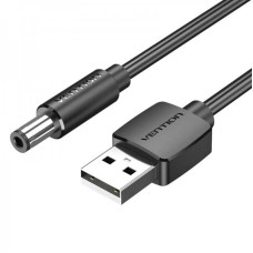 Кабель Vention USB - DC (M/M), 5.5 мм, 1 м, Black (CEYBF)