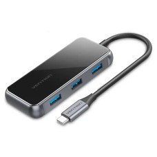 Концентратор Vention 5 в 1 Type-C-HDMI-USB-PD 3USB 3.0 4K 60Hz 87W 0.15m Black (TFBHB)