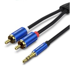 Кабель Vention 3.5 мм - 2xRCA (M/M), 1.5 м, Blue (BCPLG)