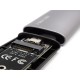 Зовнішня кишеня Frime M.2 NVMe PCIe, USB 3.2 Type-C, Metal, Silver (FHE401.M2UC)