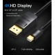 Кабель Vention MiniDisplayPort - DisplayPort V 1.2 (M/M), 3 м, чорний (HAABI)