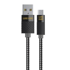 Кабель Luxe Cube Premium USB - micro USB (M/M), 1 м, сірий (8886668686167)