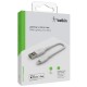 Кабель Belkin PVC USB - Lightning (M/M), 0.15 м, White (CAA001BT0MWH)