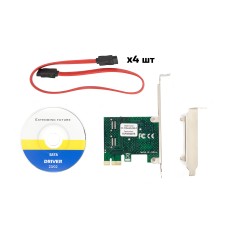 Контролер Frime (ECF-PCIEto4SATAIII001.LP) PCI-Ex1-4xSata III, ASM1061