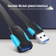 Подовжувач Vention Flat USB - USB (M/F), 3 м, Black (VAS-A13-B300)