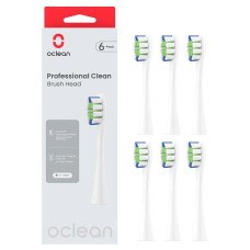 Насадка для зубної електрощітки Oclean P1C1 W06 Professional Clean Brush Head White (6 шт) (6970810553802)