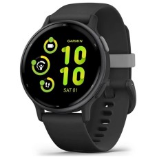 Смарт-годинник Garmin Vivoactive 5 Slate Aluminum Bezel with Black Case and Silicone Band (010-02862-50)