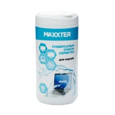 Очисні серветки Maxxter в тубі, для дисплеїв, 100 шт. (CW-SCR100-01)