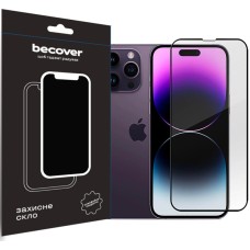 Захисне скло BeCover для Apple iPhone 14 Pro Black (707968)