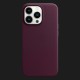 Оригінальний чохол Apple Leather Case with MagSafe для iPhone 13 Pro (Dark Cherry) (MM1A3)