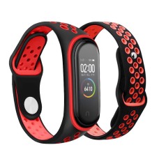 Ремінець BeCover Nike Style для Xiaomi Mi Smart Band 5/Mi Smart Band 6 Black-Red (705153)