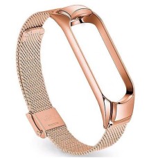 Ремінець BeCover Metal для Xiaomi Mi Smart Band 5/Mi Smart Band 6 Rose Gold (705149)