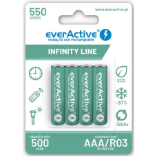 Акумулятор everActive AAA/HR03 Ni-MH 550mAh BL 4шт