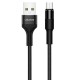 Кабель Usams US-SJ224 USB - micro USB, 1.2 м, Black (SJ224USB01)