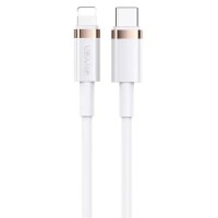 Кабель Usams US-SJ484 USB Type-C - Lightning, 1.2 м, White (SJ484USB02)