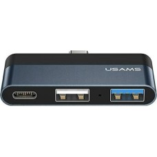 Концентратор USB Type-C Usams US-SJ490 Mini HUB Black (SJ490HUB01)