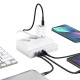 Мережевий фільтр Usams US-CC160 (CC160TC01) 3 розетки, 1 USB, 2 USB Type-C 65W, 2 м, White