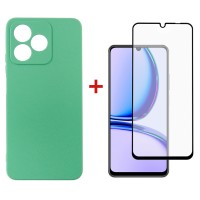 Чохол-накладка Dengos для Realme C51 Mint (DG-KM-61) + захисне скло