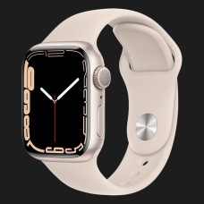 Apple Watch Series 7 45mm Starlight Aluminum Case with Starlight Sport Band (MKN63)