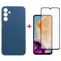 Чохол-накладка Dengos для Samsung Galaxy M15 SM-M156 Blue (DG-KM-89) + захисне скло