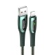 Кабель Usams US-SJ469 USB - Lightning, 1.2 м, Dark Green (SJ469USB02)