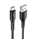 Кабель Usams US-SJ460 USB - USB Type-C, 1.2 м, Black (SJ460USB01)