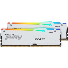 Модуль пам`ятi DDR5 2х16GB/6400 Kingston Fury Beast White RGB (KF564C32BWEK2-32)