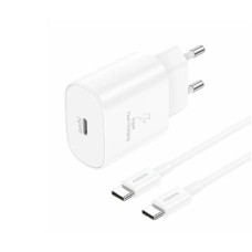 Мережевий зарядний пристрій Foneng EU51 (USB-Сх3A) White (EU51-CH-W) + кабель USB Type C