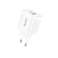 Мережевий зарядний пристрій Foneng PD30W (1xUSB, 1xType-C) White (EU52-CH)