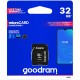 Memory card microSD 32Gb GoodRAM SDHC (class 10 UHS I U1) Retail + adapter