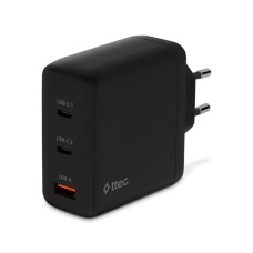 Мережевий зарядний пристрій Ttec SmartCharger Trio GAN 2хUSB-C/USB-A /120Вт Black (2SCG04S)