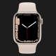 Apple Watch Series 7 45mm Starlight Aluminum Case with Starlight Sport Band (MKN63)