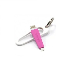 Кабель Remax RC-024i Portable USB - Lightning, 0.07м Pink (2000700004658)