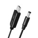 Кабель ColorWay для роутера 12V (USB-DC 5.5х2.5mm) 1 м, Black (CW-CBUD067-BK)