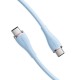 Кабель USB 2.0 Type-C M-M, 2.0 м 100W (20V/5A) Light Blue Silicone Vention