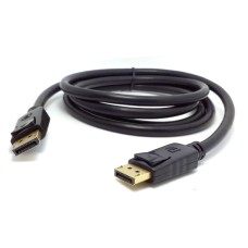 Кабель DisplayPort M - M, 1.8 м, V1.2, 4K 60hz, чорний