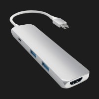 Адаптер Satechi Aluminum Type-C Slim Multi-Port Adapter 4K Silver (ST-CMAS)